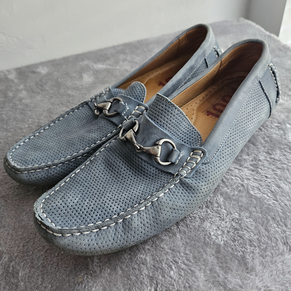 Blue Naples 1901 Leather Loafers